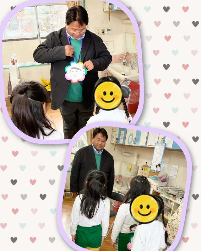 ぶどう組さんは今日が音楽指導最後の日となります。
3歳からリズムに触れたくさんの事を教えてくれた小林咲雄先生。
「自分の音を大切にして頑張る。そして周りのお友だちはどうかな？と周りに合わせていく。そんな合奏が出来ていましたよ」と発表会の合奏を褒めてくれました。自分だけでもダメ。でも周りに合わせすぎてもダメ。音楽だけではなく、大きくなる上で大切な事を教えてくださいました。ありがとうございました。