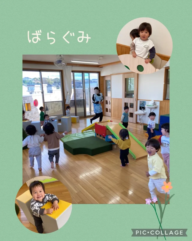 .
.
ばら組の様子です🌹
新年度が始まって1週間が経ちました。
進級した子たちは新しい環境にも慣れてきてプレイルームや部屋で元気よく遊んでいます♪
新しいお友だちも少しずつ泣くことも減り、好きなおもちゃを見つけて遊び始めていますよ！

#ひまわり乳児保育園#倉敷市#異年齢#1歳児#2歳児#運動遊び#室内遊び#新学期#進級